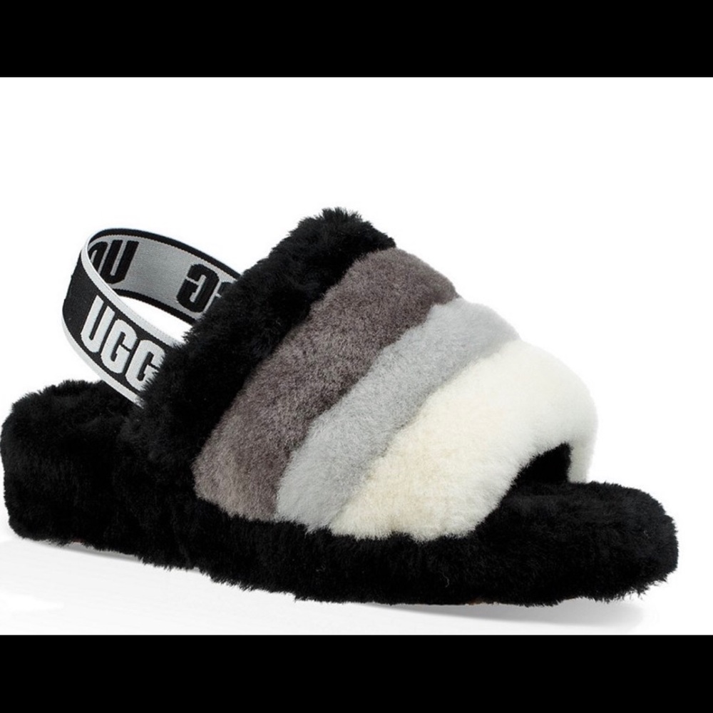 Ugg Fluff multi color slides